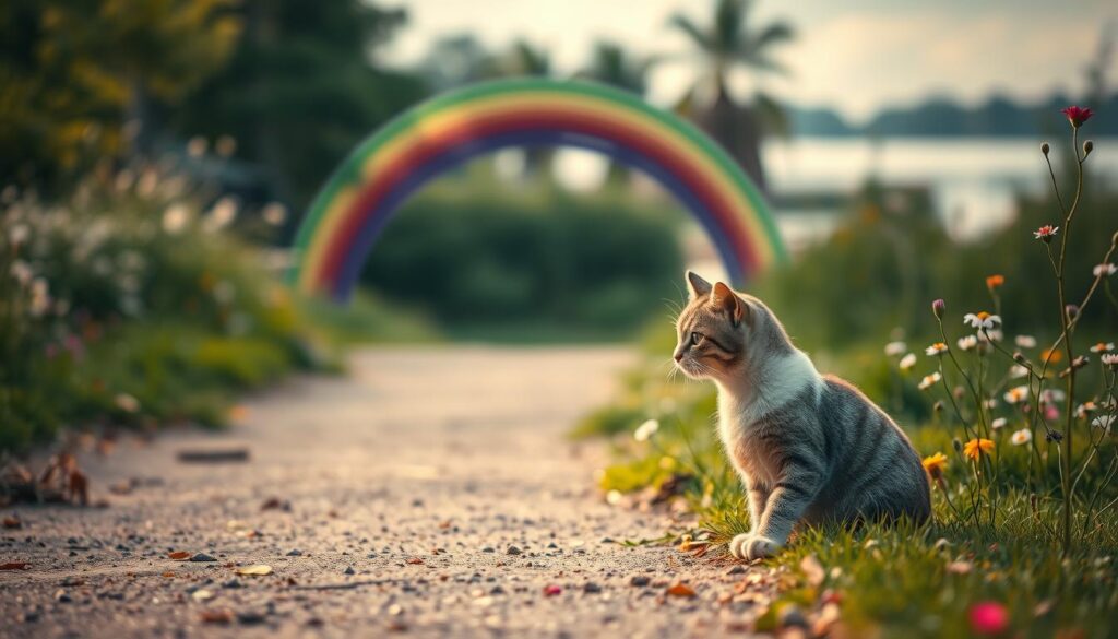 Katze Abschied Regenbogenbrücke
