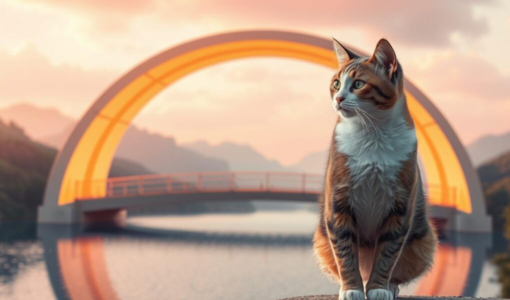 regenbogenbrücke katze text