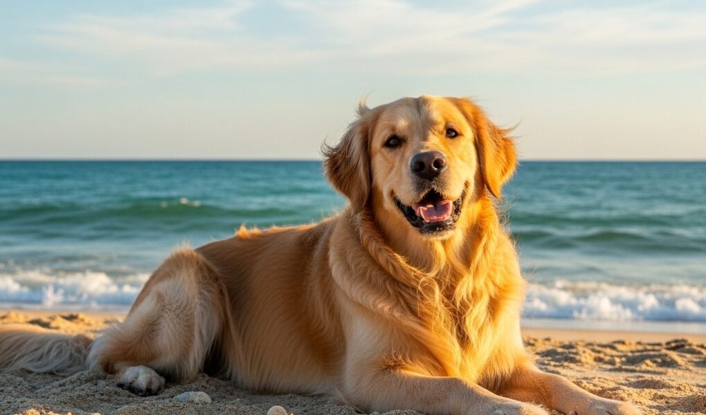 hund liegt in der Sonne