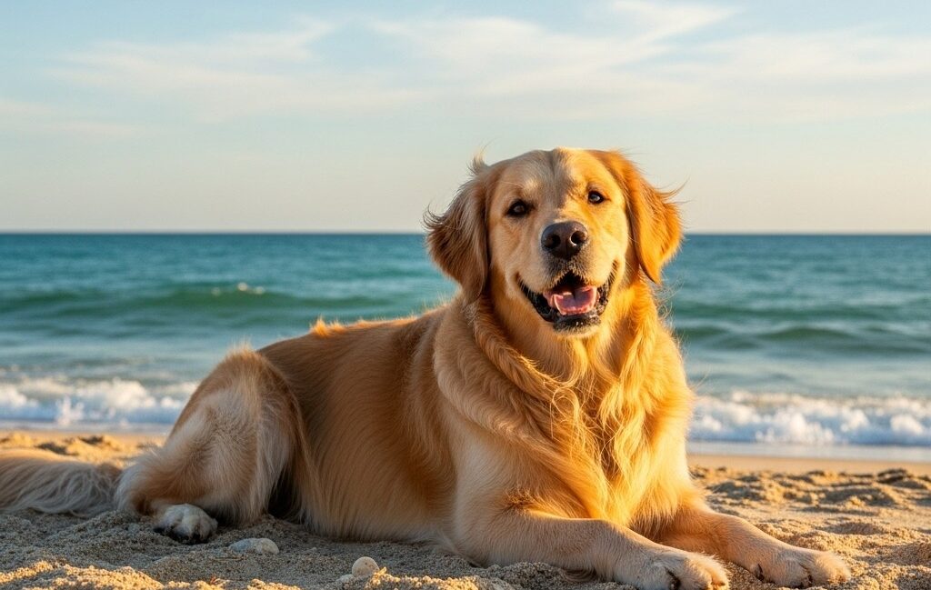 hund liegt in der Sonne