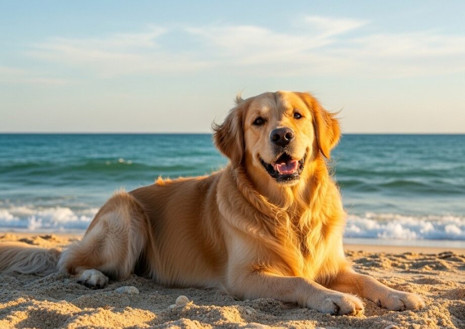 hund liegt in der Sonne